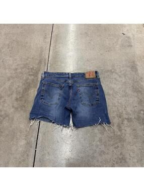 vintage levis 519 faded blue cut off denim jean shorts jorts size 9 WOMENS